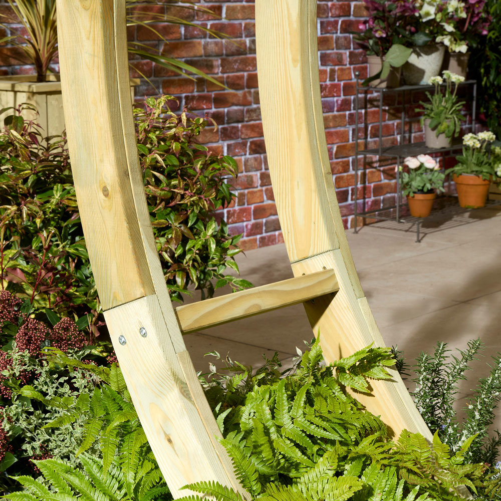 Rowlinson Infinity 7 x 1.4ft Natural Wooden Garden Arch Image 3