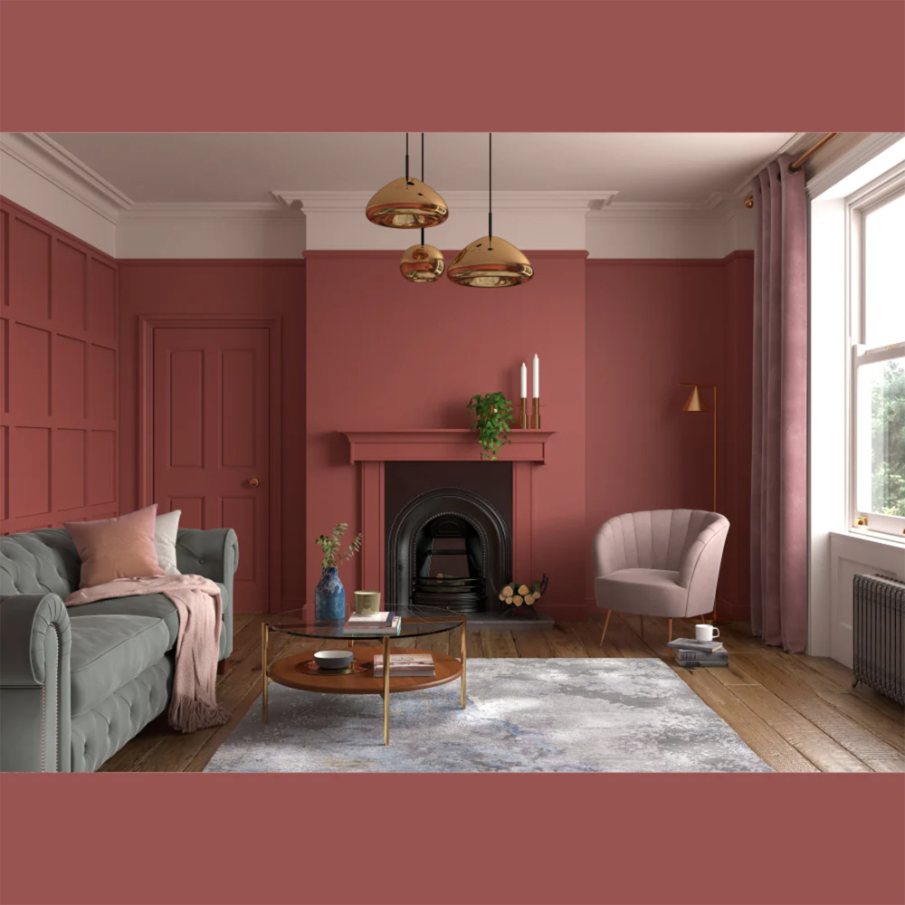 Dulux Heritage Walls and Ceilings Red Ochre Velvet Matt Emulsion Paint 5L Image 4