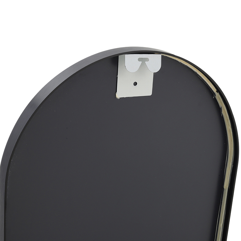 Living and Home Black Metal Floor Mirror Image 6