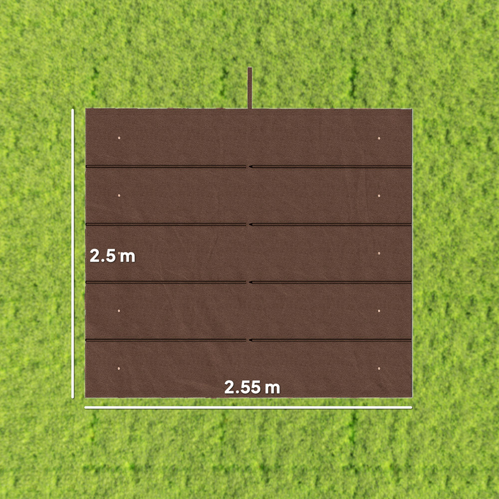 Outsunny 2.55 x 2.5 m Brown Pergola Replacement Cover Image 9