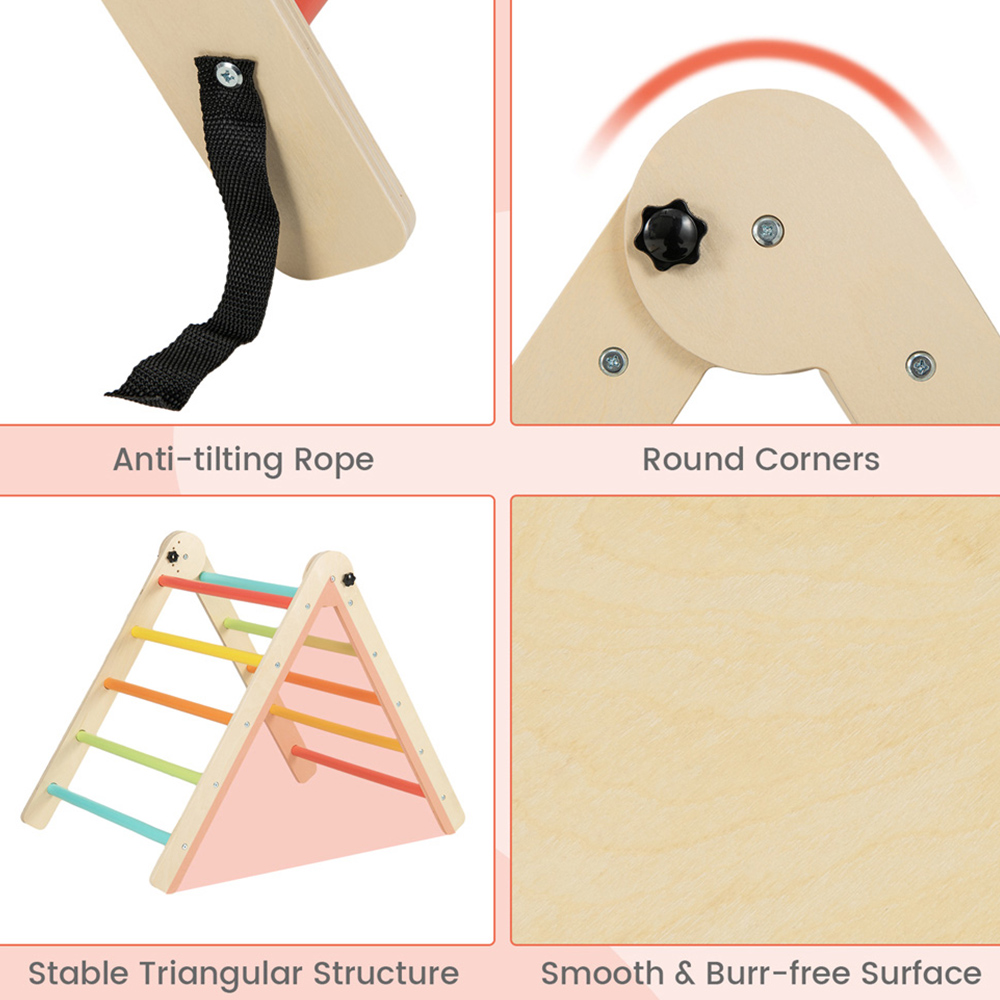 Costway Toddlers Colourful 3 in 1 Pickler Triangle Set Image 3