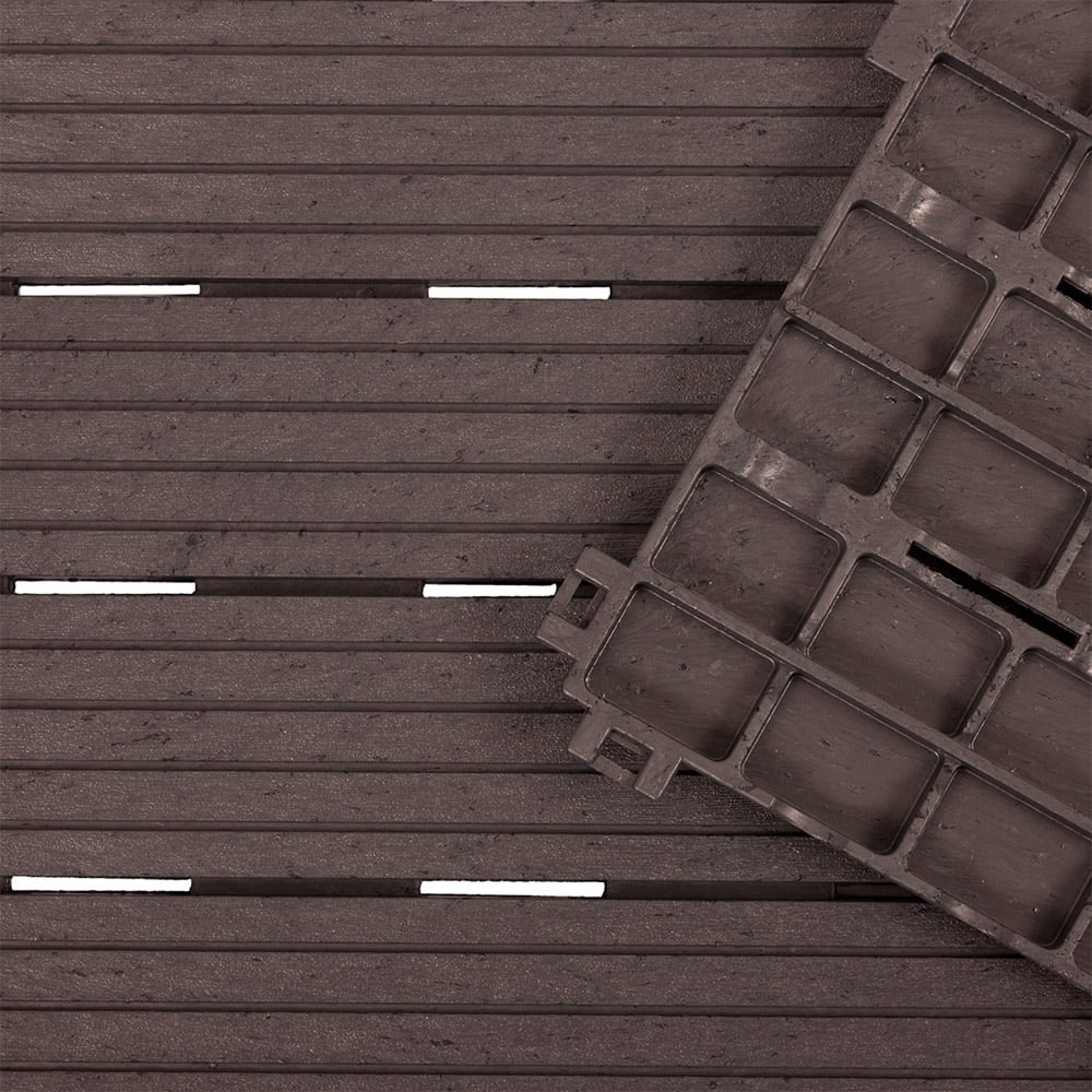 Nicoman Brown Cosmopolitan Garden Decking Tile 30cm 10 Pack Image 3
