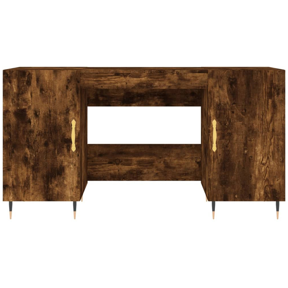 vidaXL 2 Door Computer Desk Smoked Oak Image 5