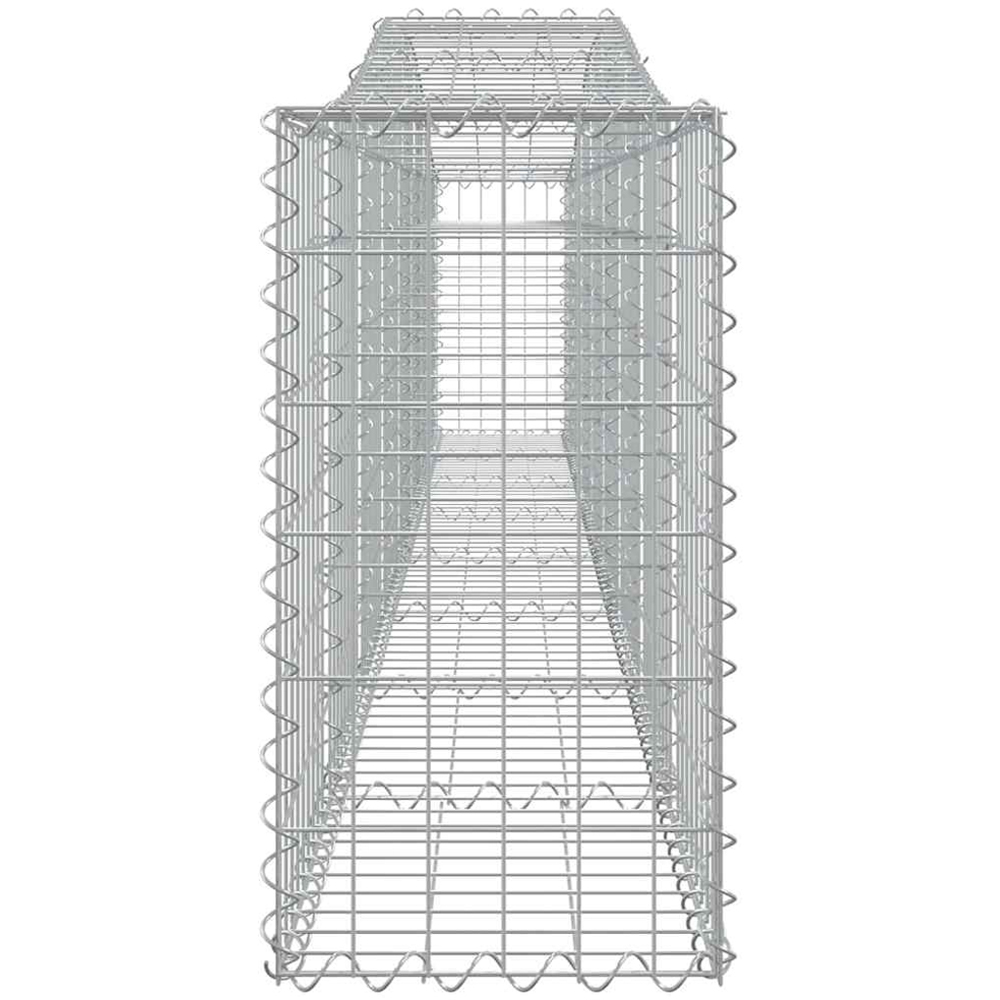 vidaXL Silver Galvanised Iron Arched Gabion Basket 400 x 30 x 60/80cm 3 Pack Image 3