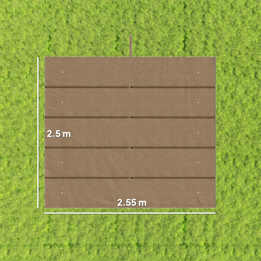 Outsunny 3 x 3m Tan Retractable Pergola Cover Image 8