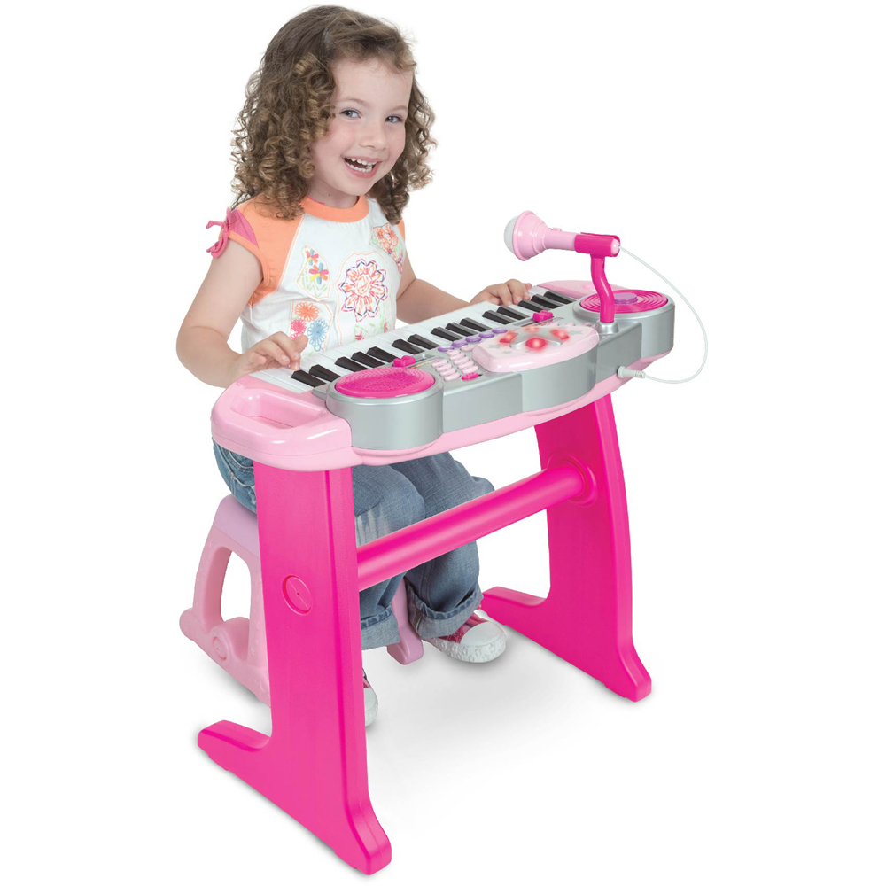 Winfun Disco Beat Bop Pink Keyboard Kids Rock Star Set Image 2