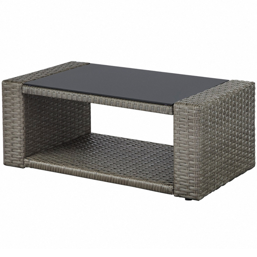 Home Detail Vegas 4 Seater Black and Cream Rattan Sofa Set Image 6