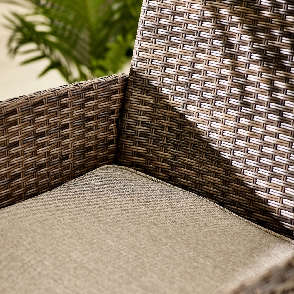 Furniturebox Grenada Rattan 4 Seater Outdoor Dining Set Brown Image 5