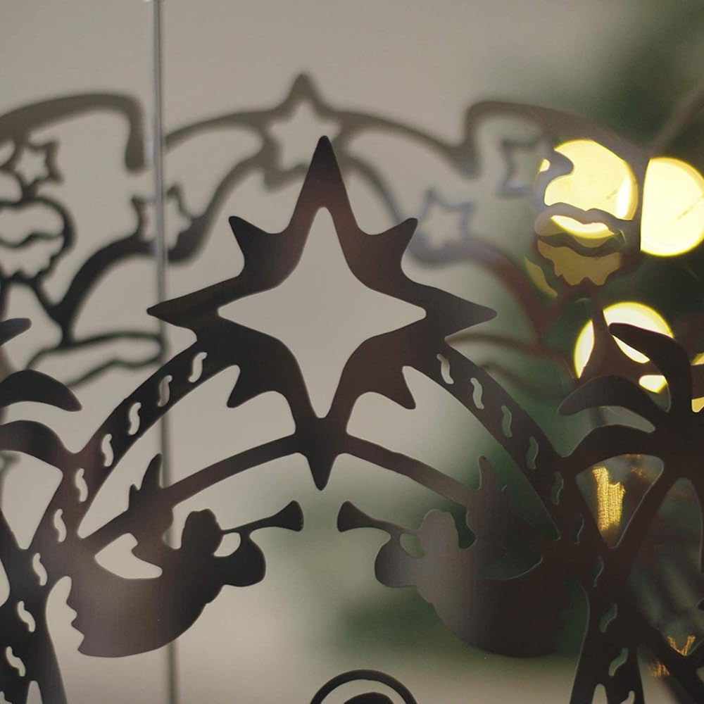 Marco Paul Nativity Festive Scene Metal Tealight Holder Christmas Decoration Image 4