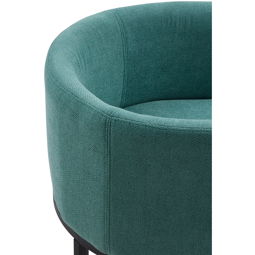 Living and Home Green Chenille Bar Stool with Armrest Set of 2 Image 5