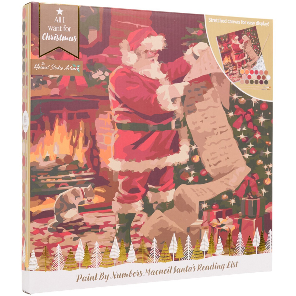 Paint by Numbers Macneil Santa's Reading List Kit Image 2