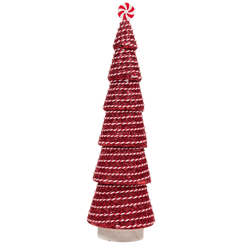 Candy Cane Rope Christmas Tree Decoration Red Image 1