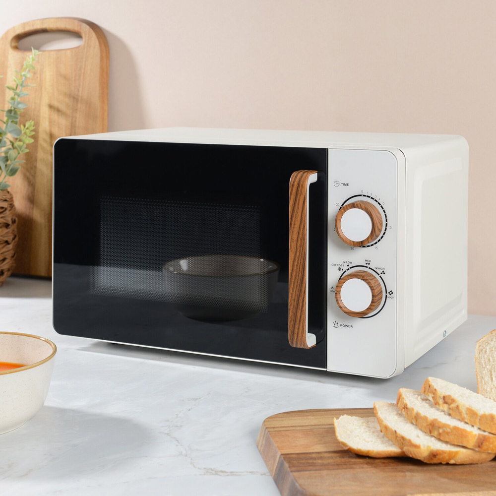 Sanctuary 20L Mechanical Microwave Oven White Image 2