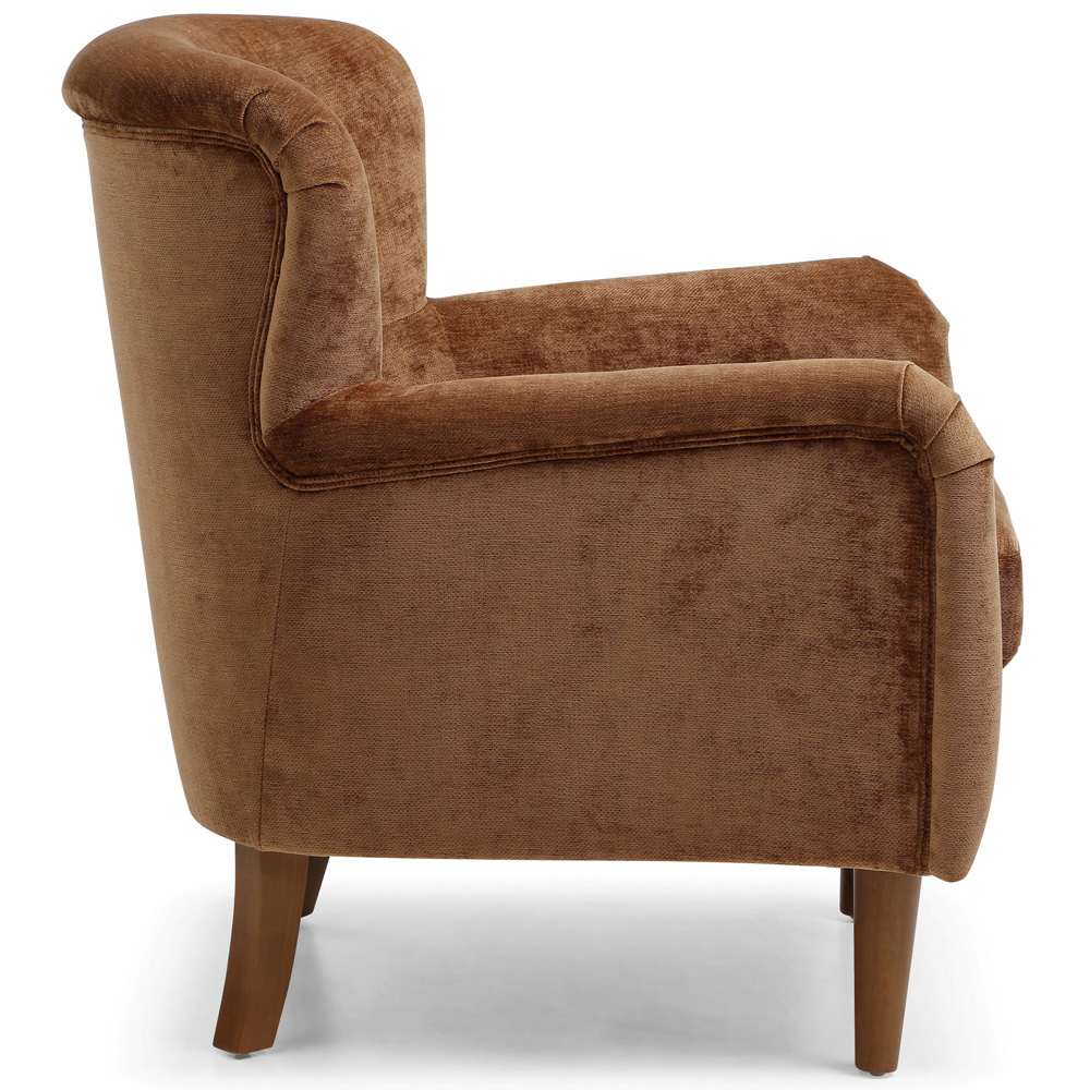 Roberta Toffee Chenille Wingback Armchair Image 4