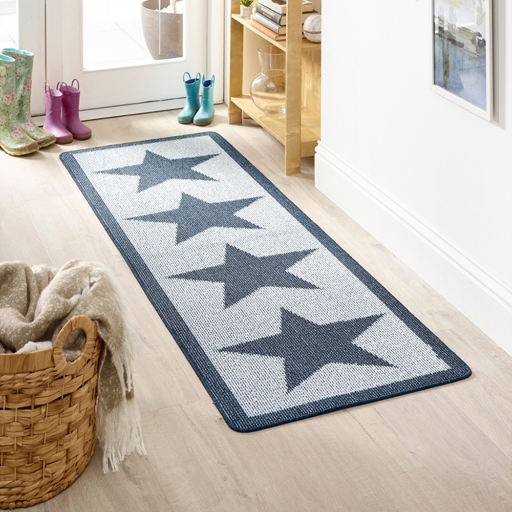 My Mat Charcoal Star Stain Resistant Runner 67 x 200cm Image 3