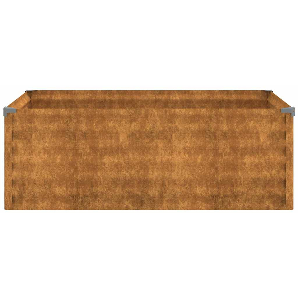 vidaXL Rusty Corten Steel Raised Garden Bed 36 x 50 x 100cm Image 3