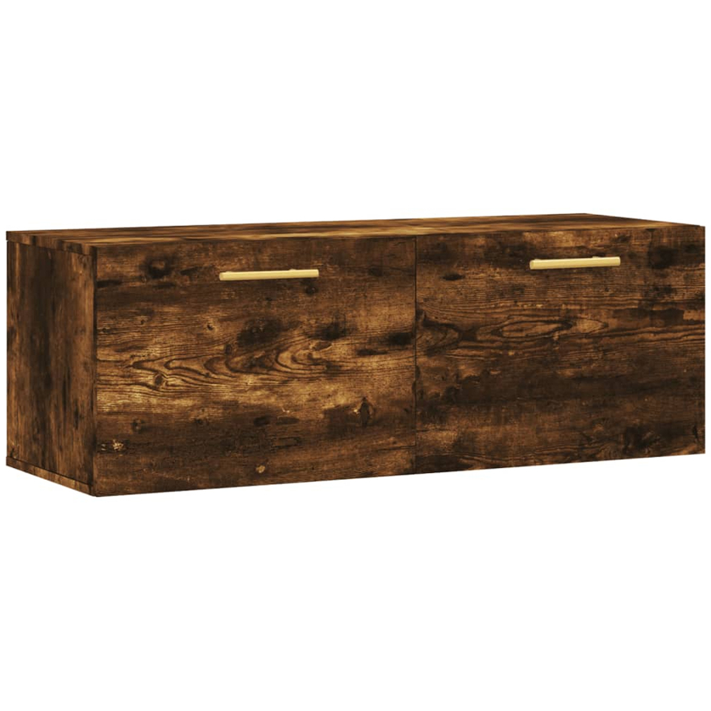 vidaXL 2 Door Smoked Oak Wall Cabinet Image 2