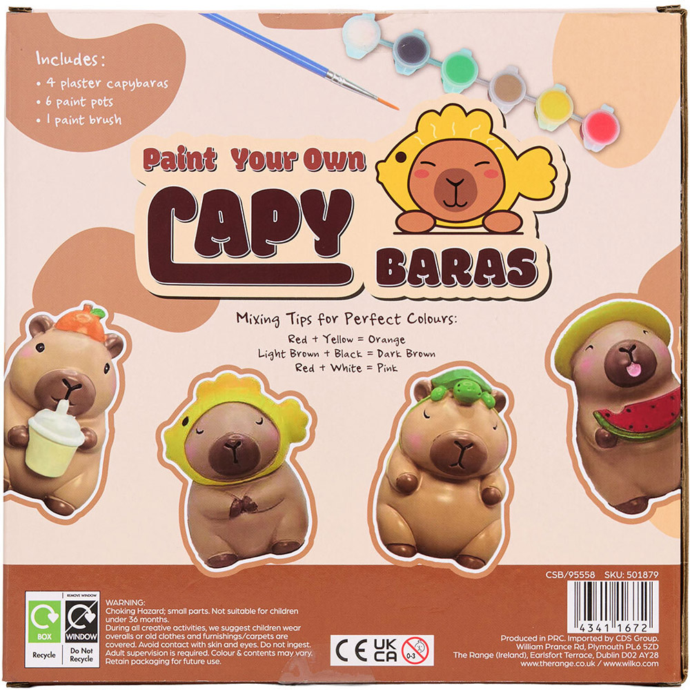 Pack of 4 Paint Your Own Capybaras Image 4