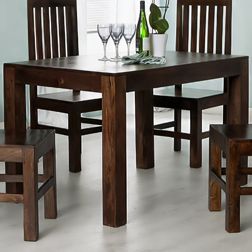 Brooklyn Nihash Toko 4 Seater Mango Dining Table Dark Image 1