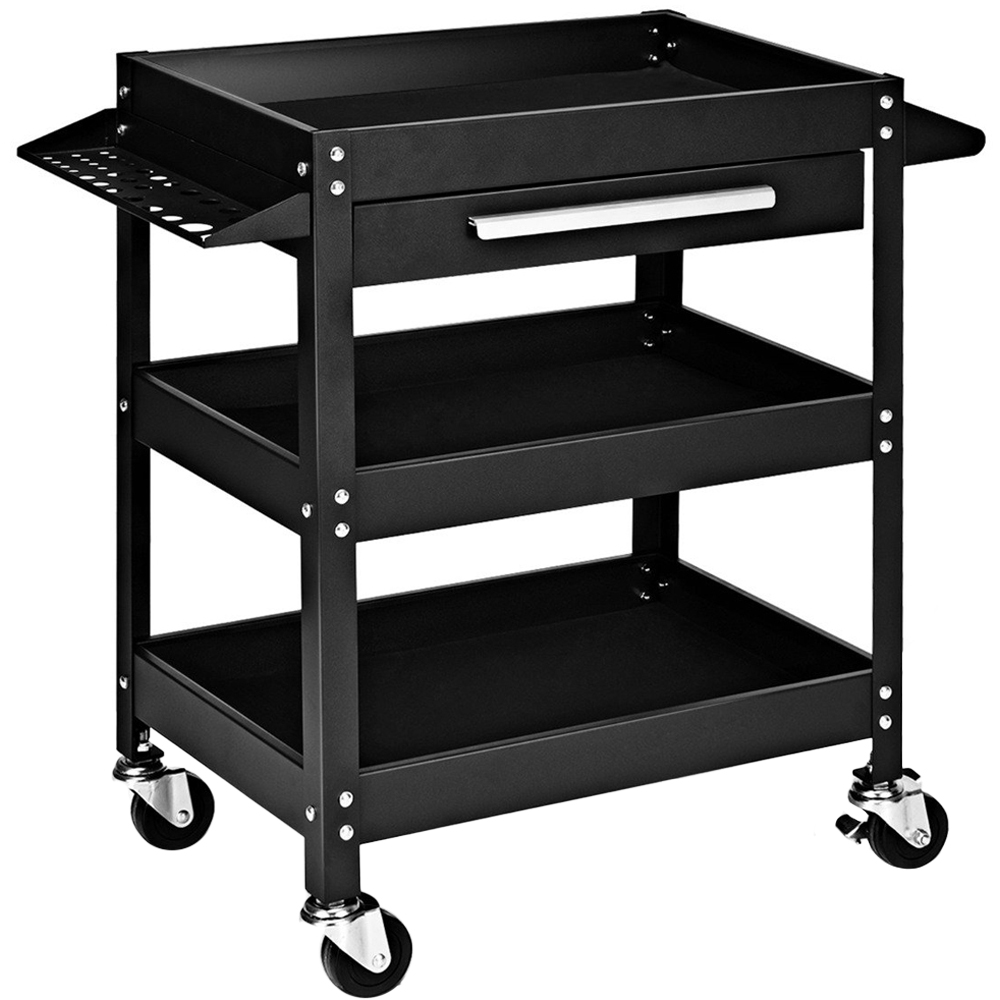 Costway 3 Shelf Rolling Utility Cart Image 1