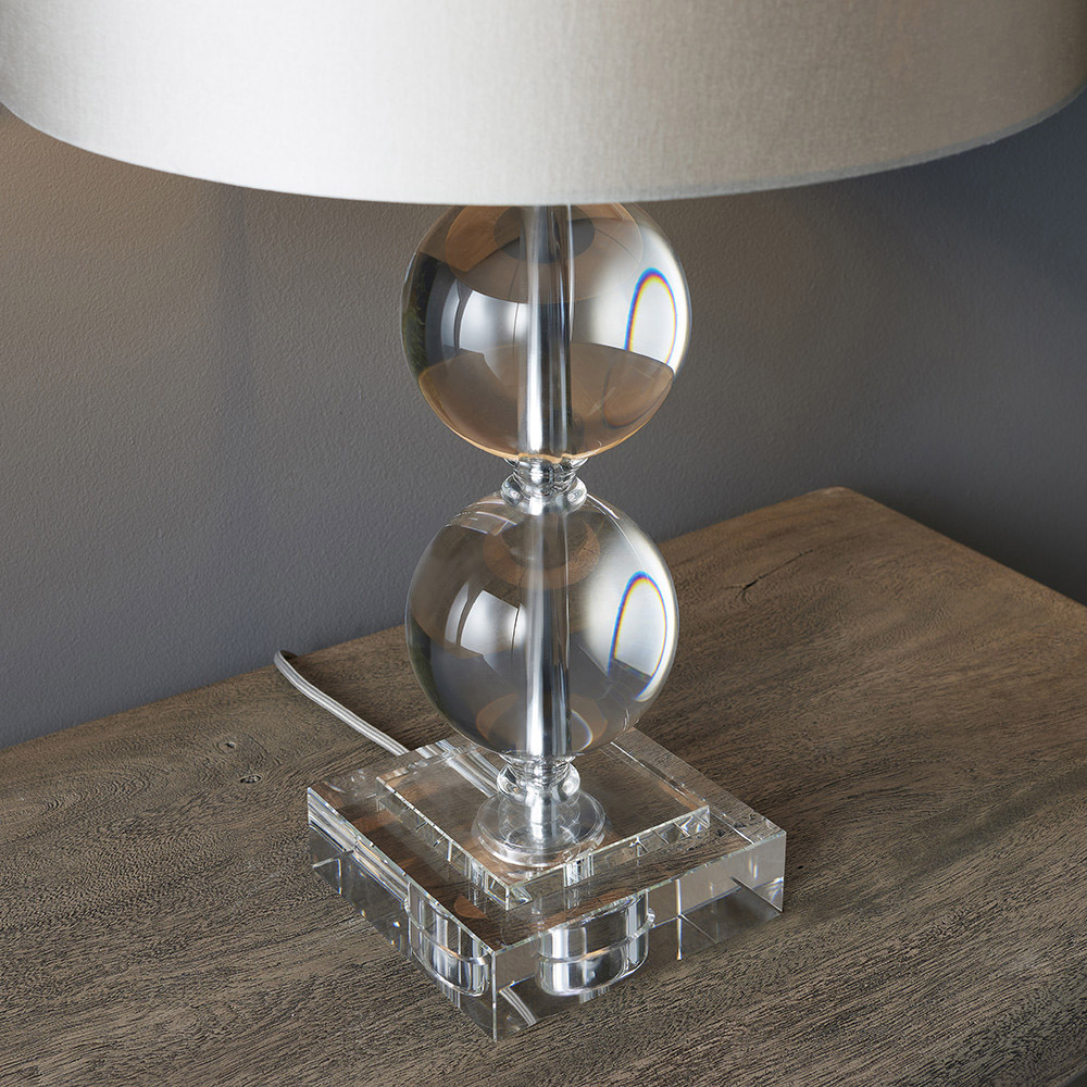 Merano Ortisei Clear Crystal and Chrome Table Lamp Image 5