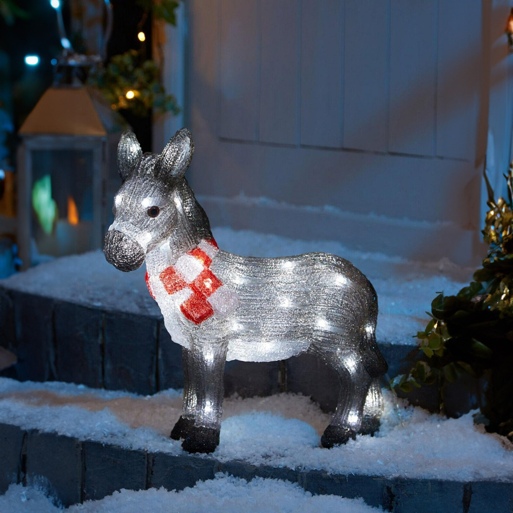 Marco Paul Cool White LED Inlit Nativity Donkey Image 1