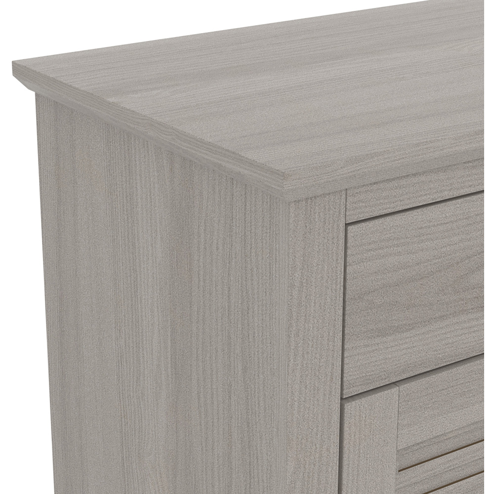 GFW Salcombe 2 Door Single Drawer Warm Grey Oak Compact Sideboard Image 5