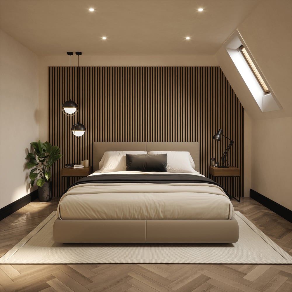 Tuscan Natural Oak PVC Wrapped Acoustic Wall Panel 240 x 60.8cm Image 5