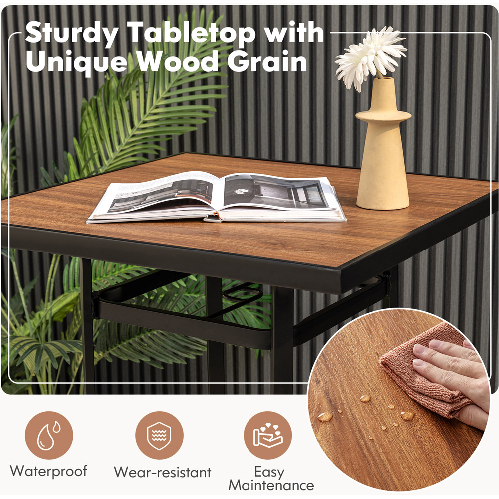 Costway Square Bar Height Poolside Table Image 6