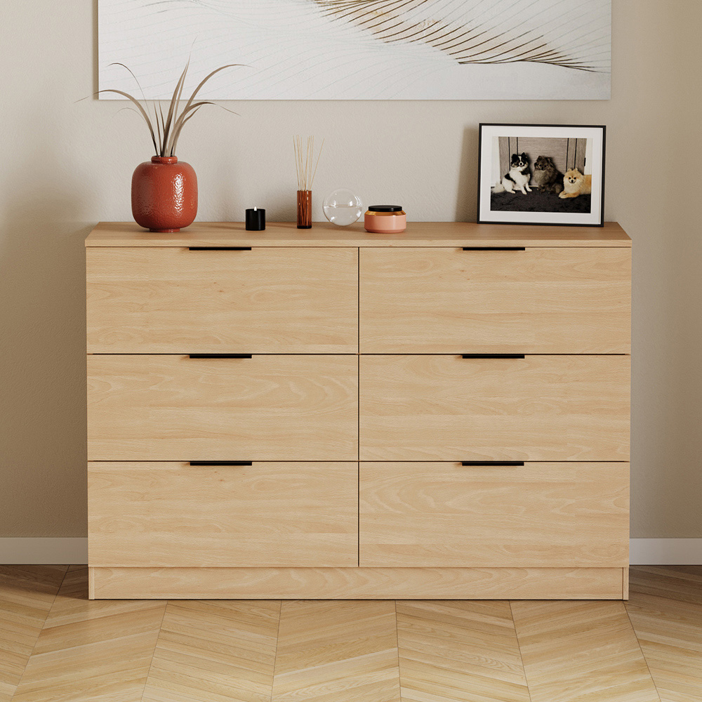 VIDA DESIGNS Trega 6 Drawer Pine Chest of Drawers Image 3