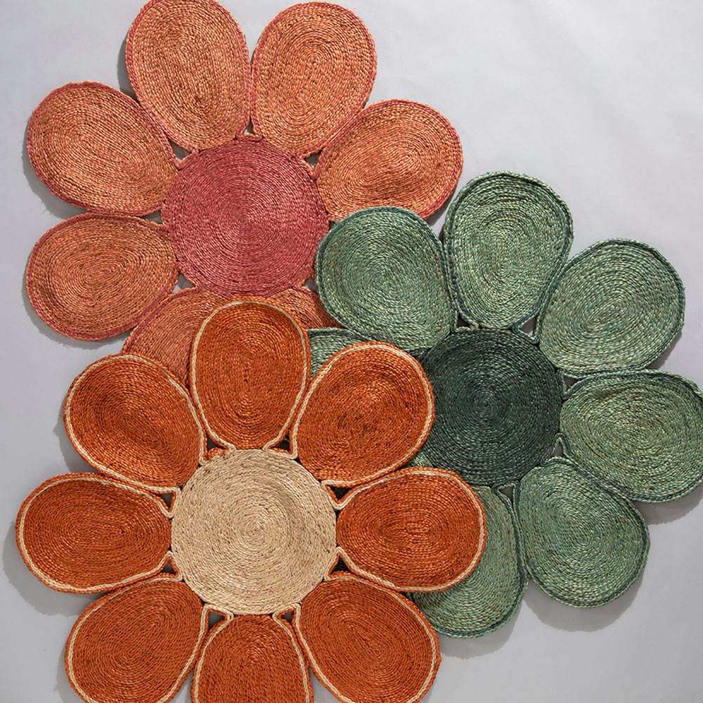 Spinningfields Pink Jute Rug 120 x 120cm Image 5