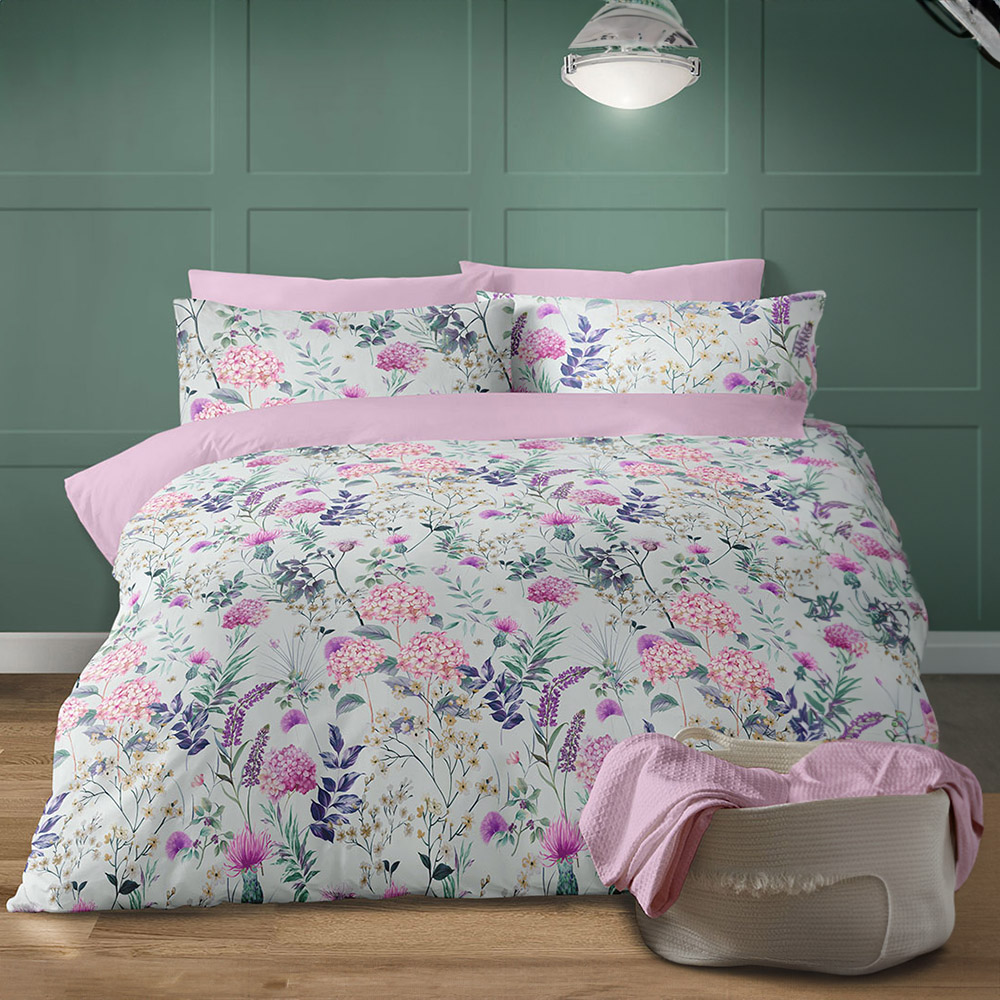 Bellissimo Harlow King Size Off-White Floral Duvet Set Image