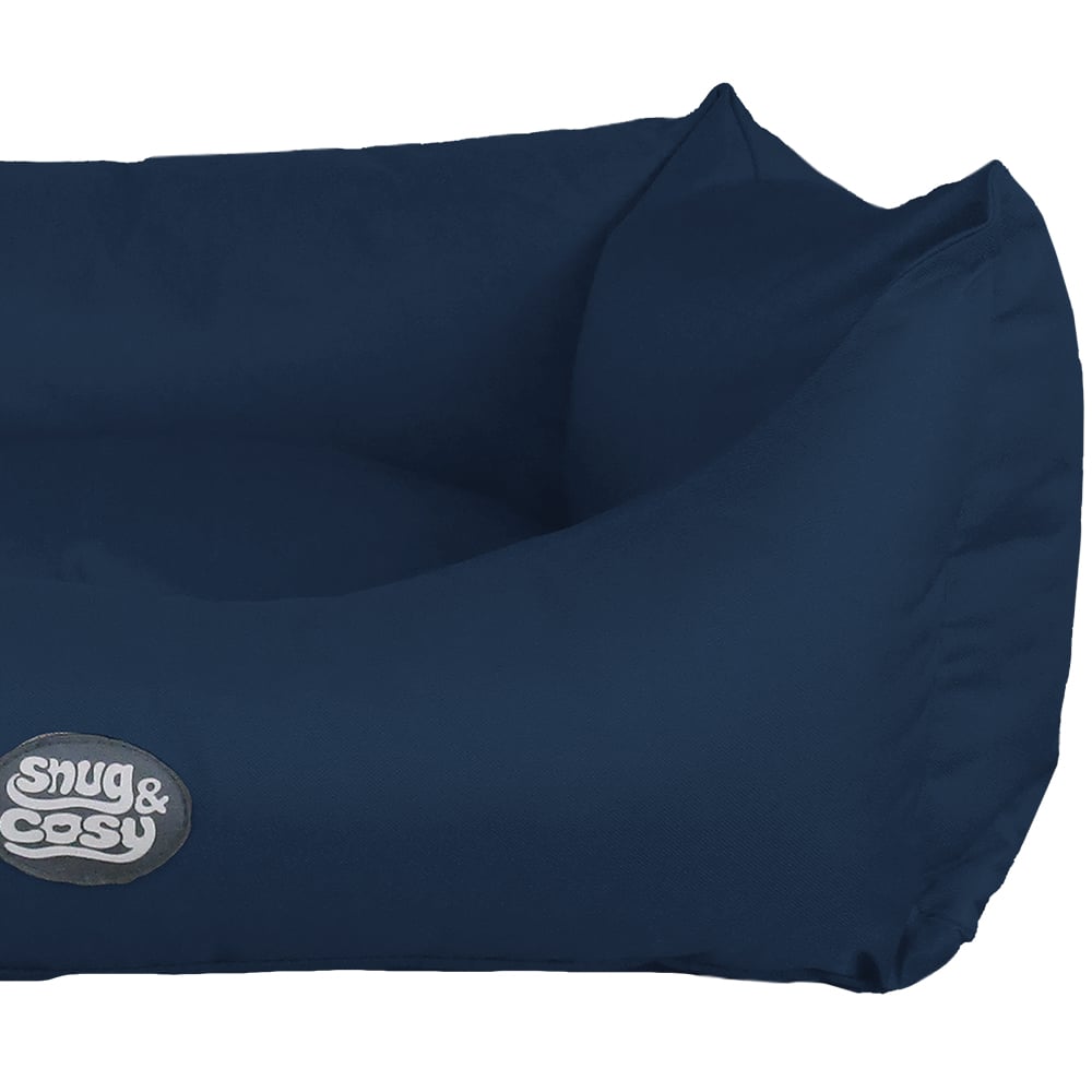 Snug & Cosy Pescara XXL Rectangle Navy Dog Bed Image 3