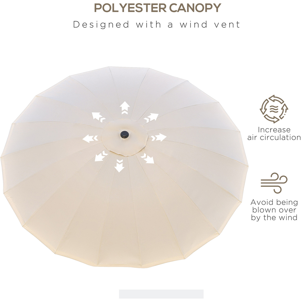 Outsunny White Crank and Tilt Parasol 2.5m Image 6