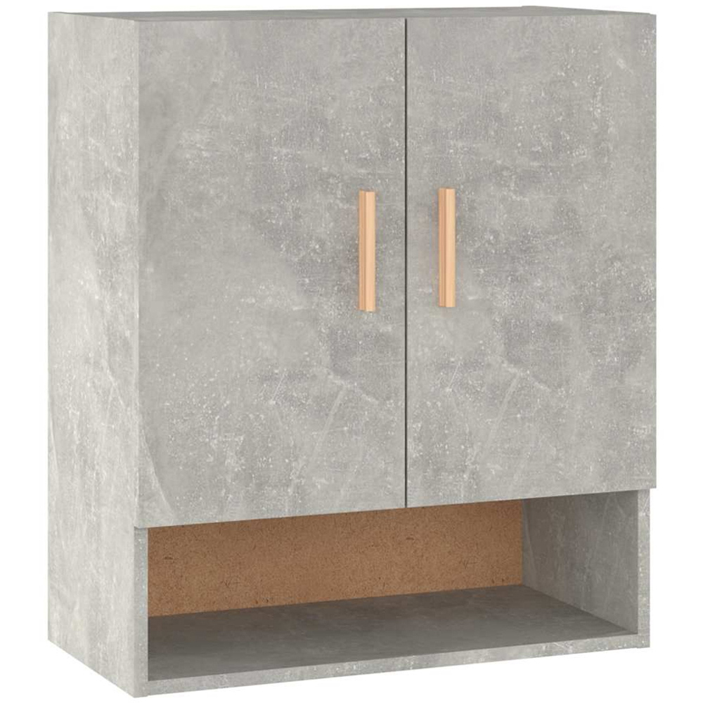 vidaXL 2 Door Single Shelf Concrete Grey Wall cabinet Image 2