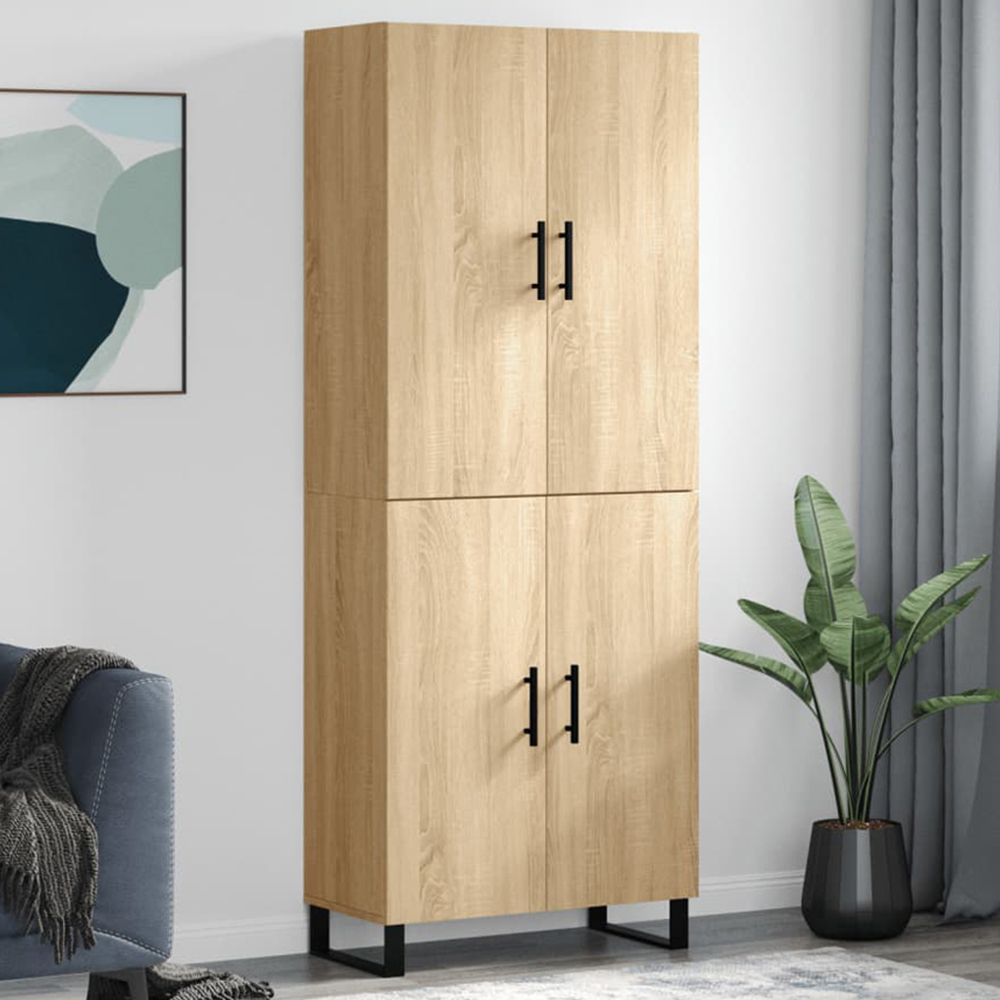 vidaXL Brown Engineered Wood Highboard Image 1