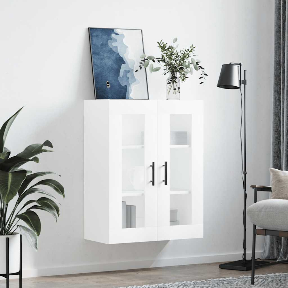 vidaXL 2 Door 3 Shelf White Wall Mounted Cabinet Image 9