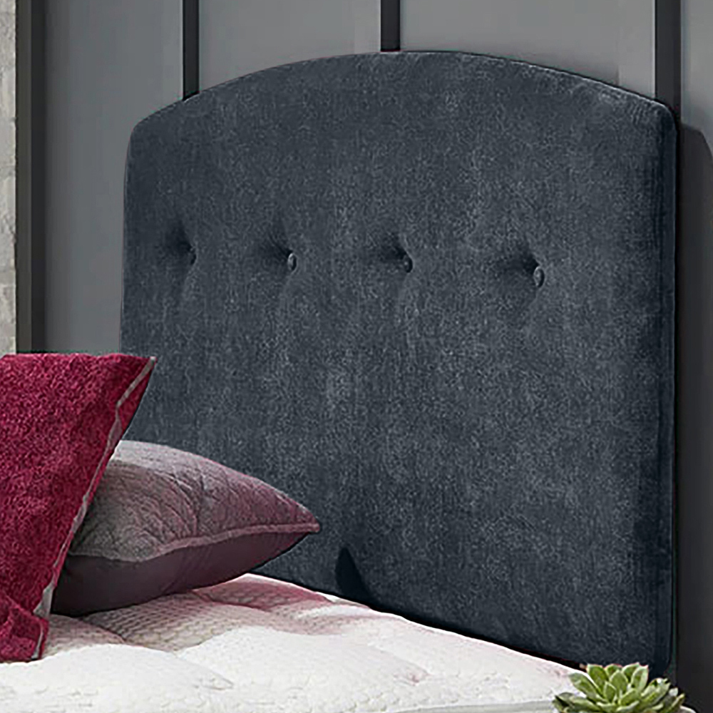 Eleganza Home Harris King Size Charcoal Naples Strutted Headboard Image 1