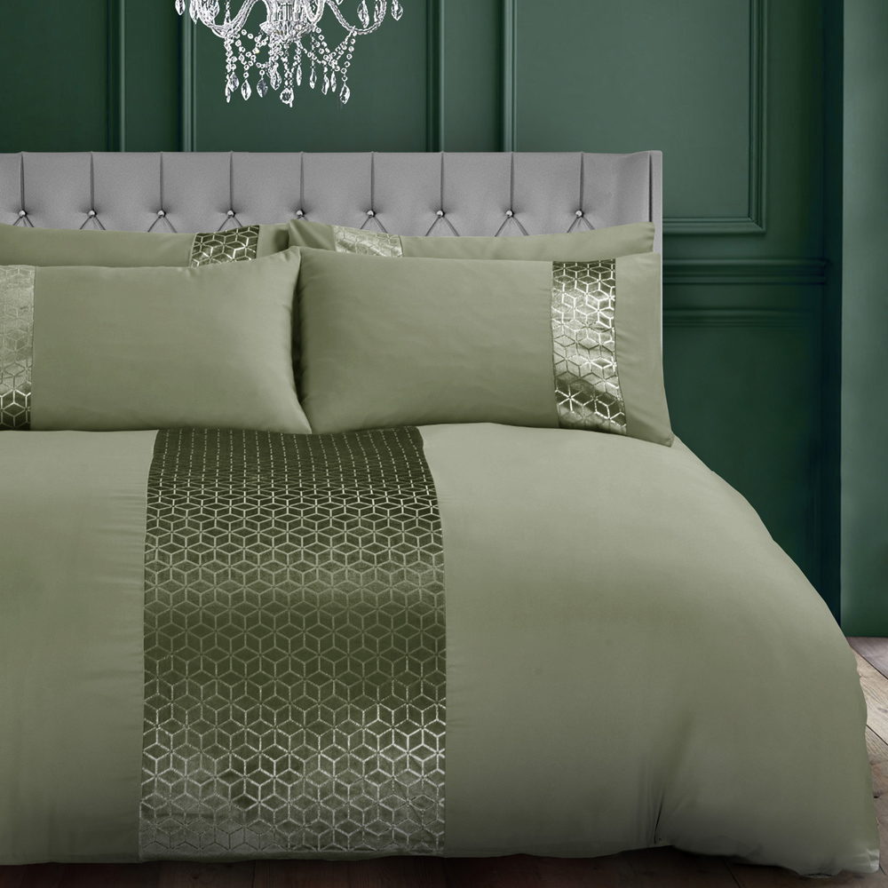 Velosso Sephora King Size Sage Duvet Set Image