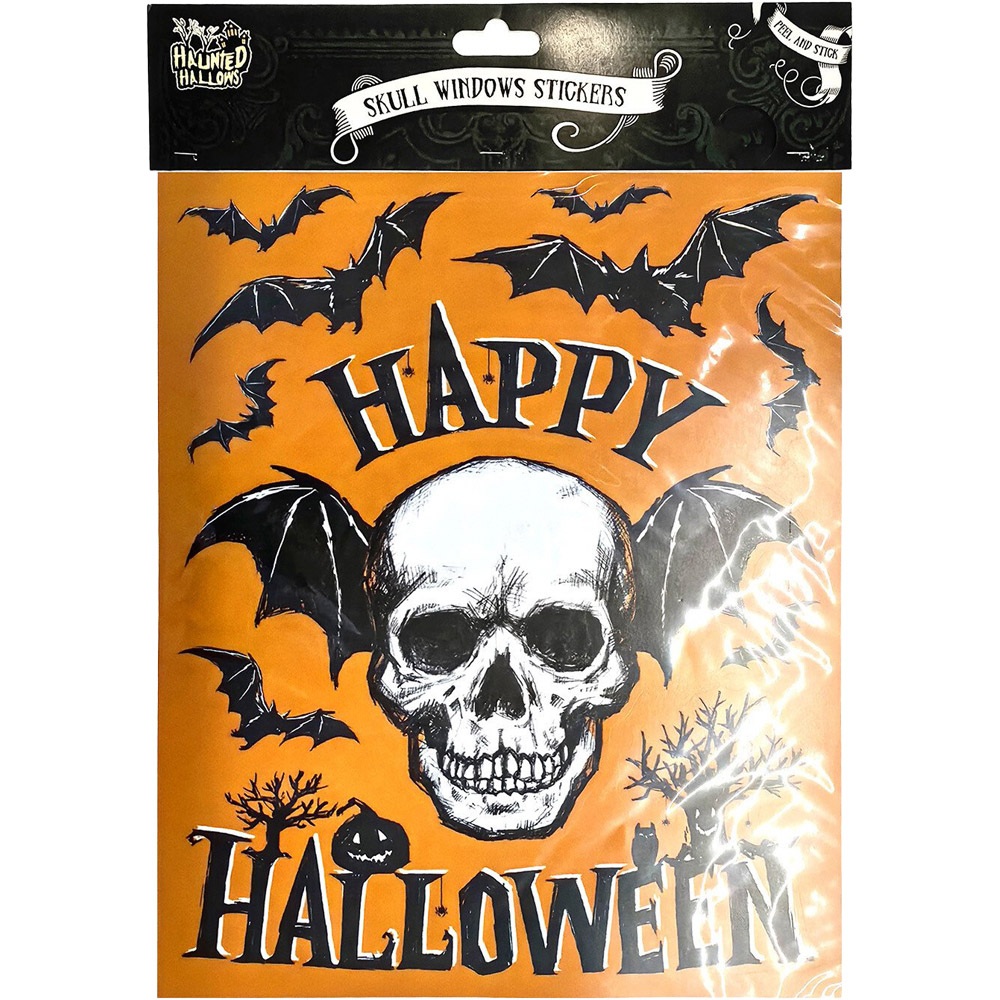 Halloween Skull Window Stickers Image 1