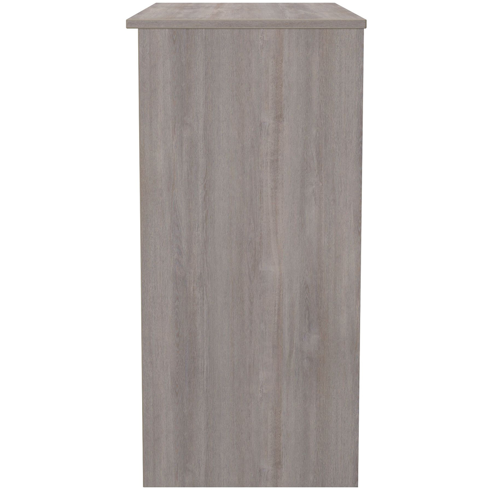 Crowndale Milan 3 Drawer Grey Gloss and Grey Oak Dressing Table Ready Assembled Image 3