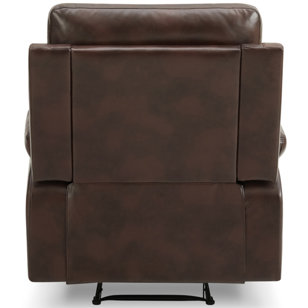 Home Detail Carson Single Seater Brown Faux Leather Electric Recliner Sofa Image 4