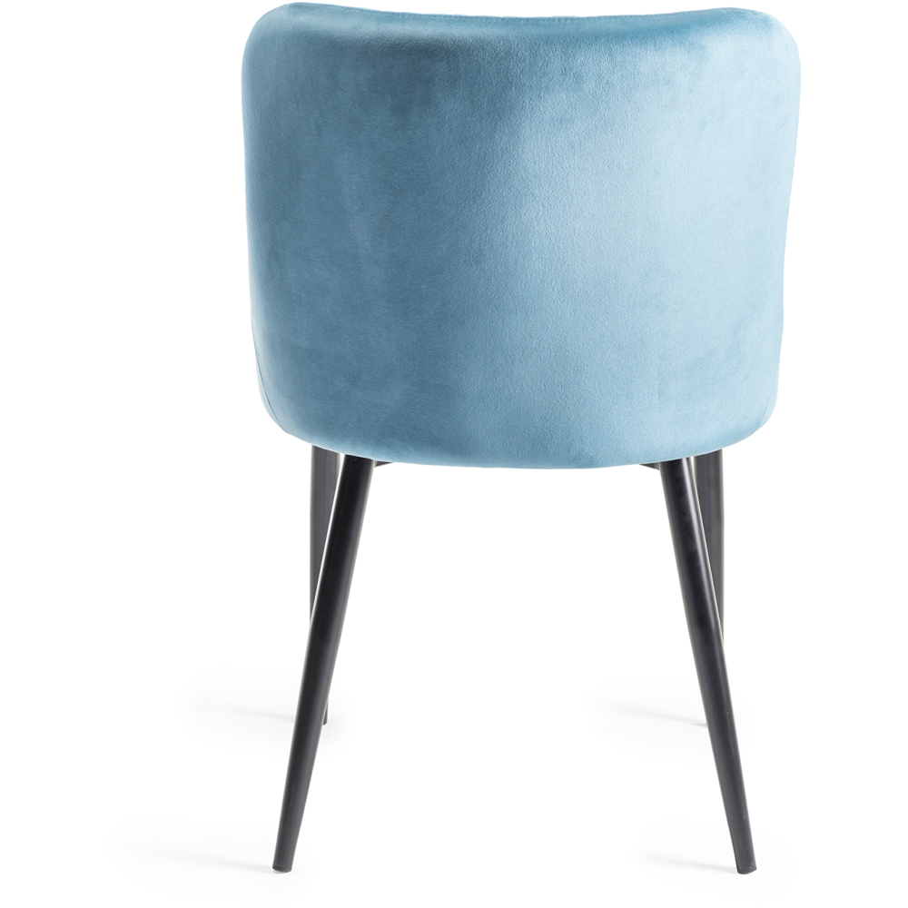 Bentley Designs Cezanne Set of 2 Petrol Blue Velvet Dining Chair Image 5