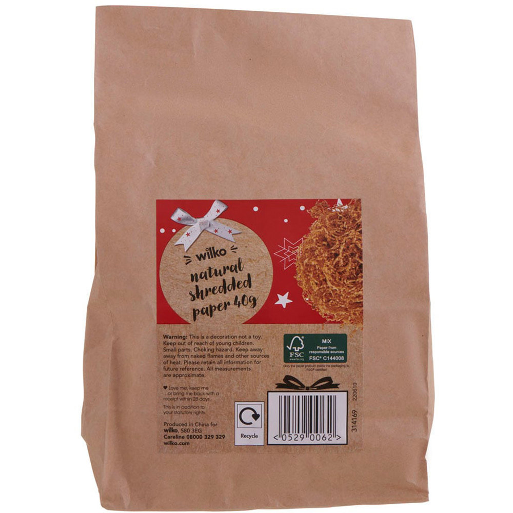 Wilko Natural Shredded Paper 40g Image 3
