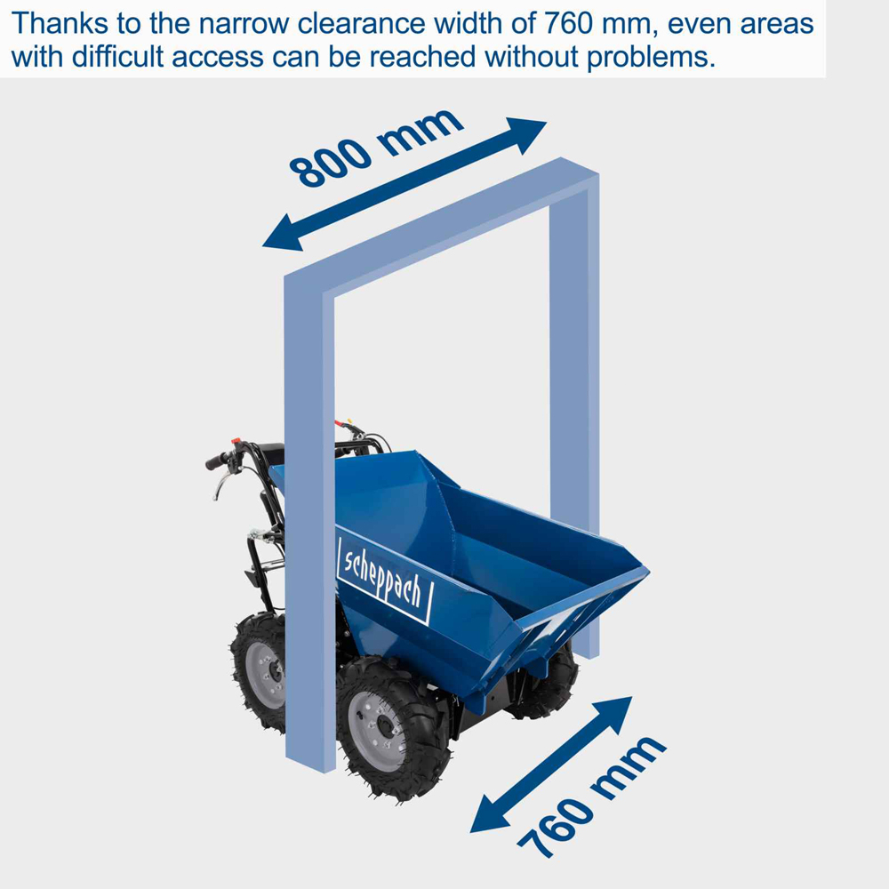 Scheppach DP3000 5.6HP Petrol Dumper with 125L Tipping Container Image 9