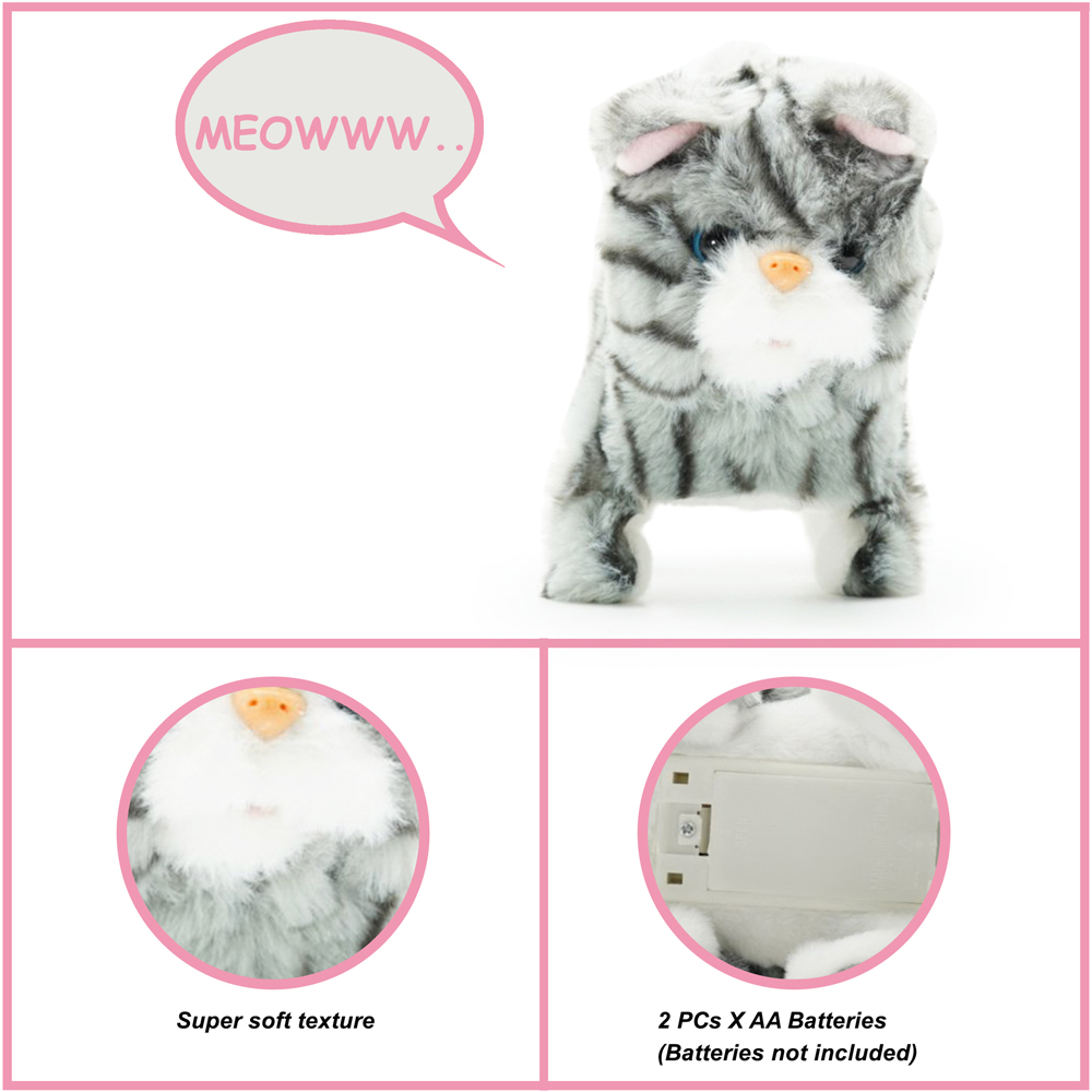 Pugs at Play Zoe Interactive Walking Cat Plush Soft Toy Image 8
