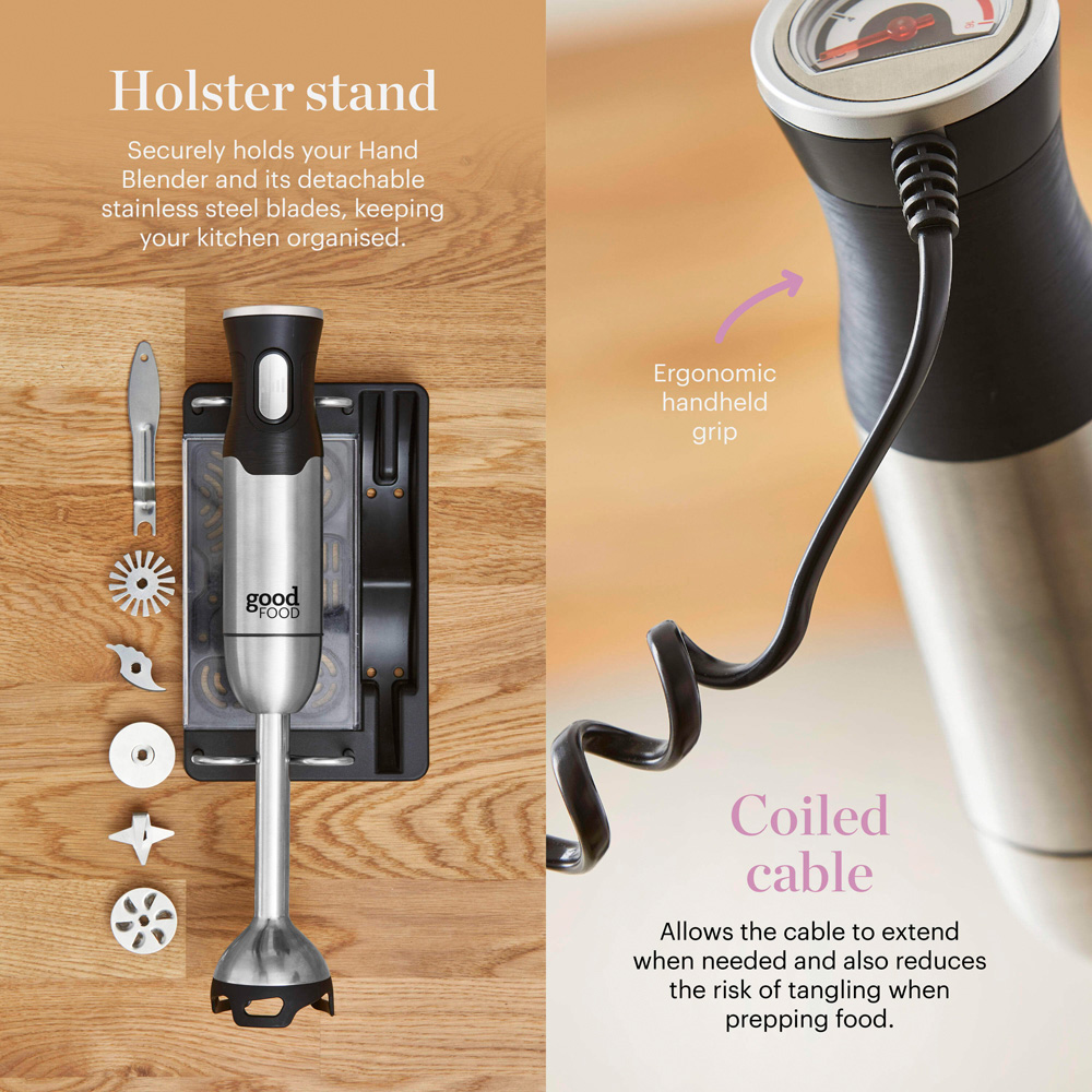 Good Food GF12012 5 in 1 Hand Blender Stainless Steel 1000W Image 5