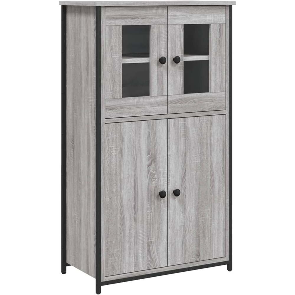 vidaXL 4 Door Grey Sonoma Highboard Image 2