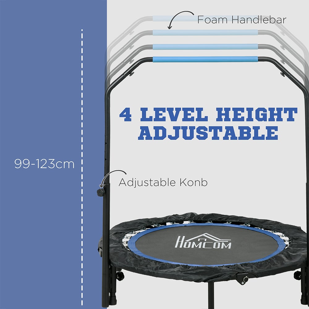HOMCOM 3ft Blue Mini Foldable Fitness Trampoline Image 6