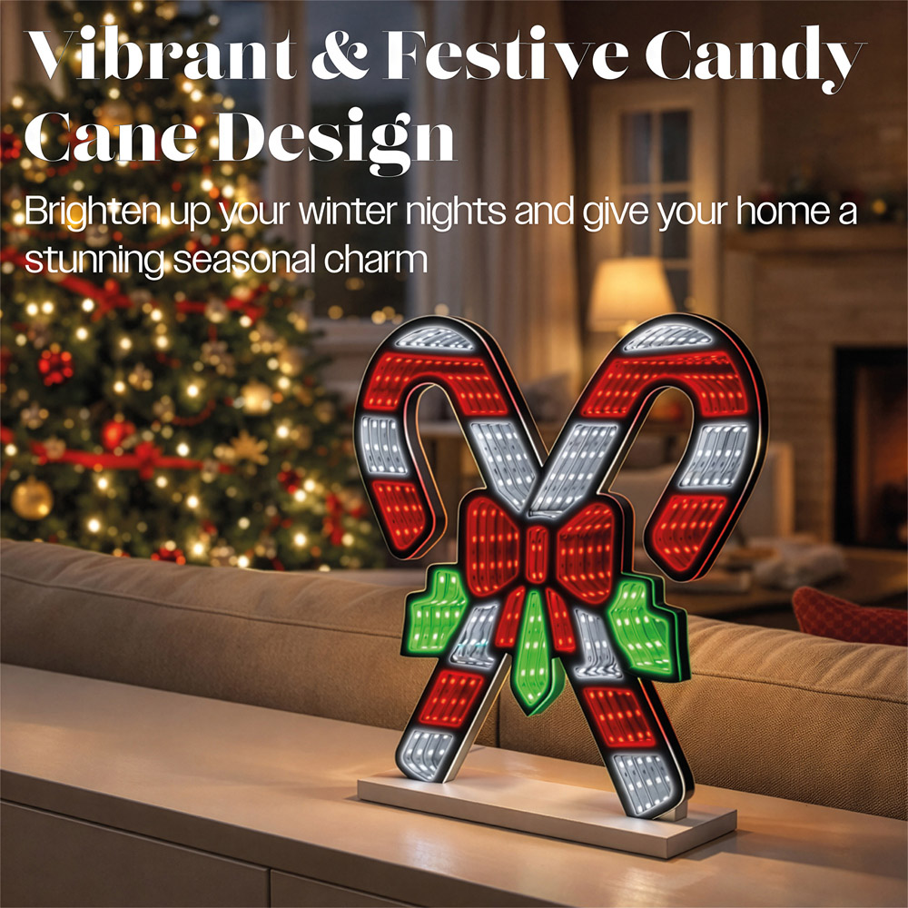 Xmas Haus Bright White LED Candy Stick Infinity Light Christmas Decoration 33cm Image 3